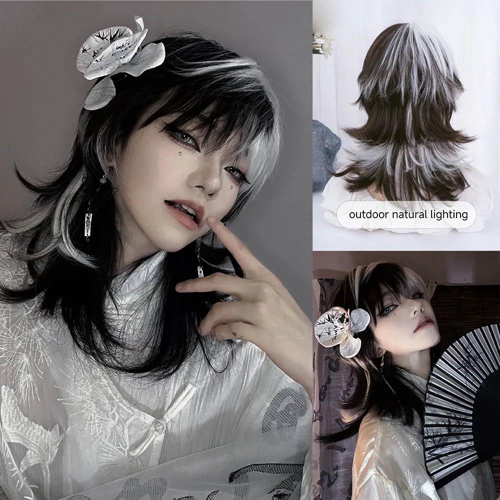 Synthetic Braided Wigs For Black Women - Wig sintetik 16 inci warna hitam
