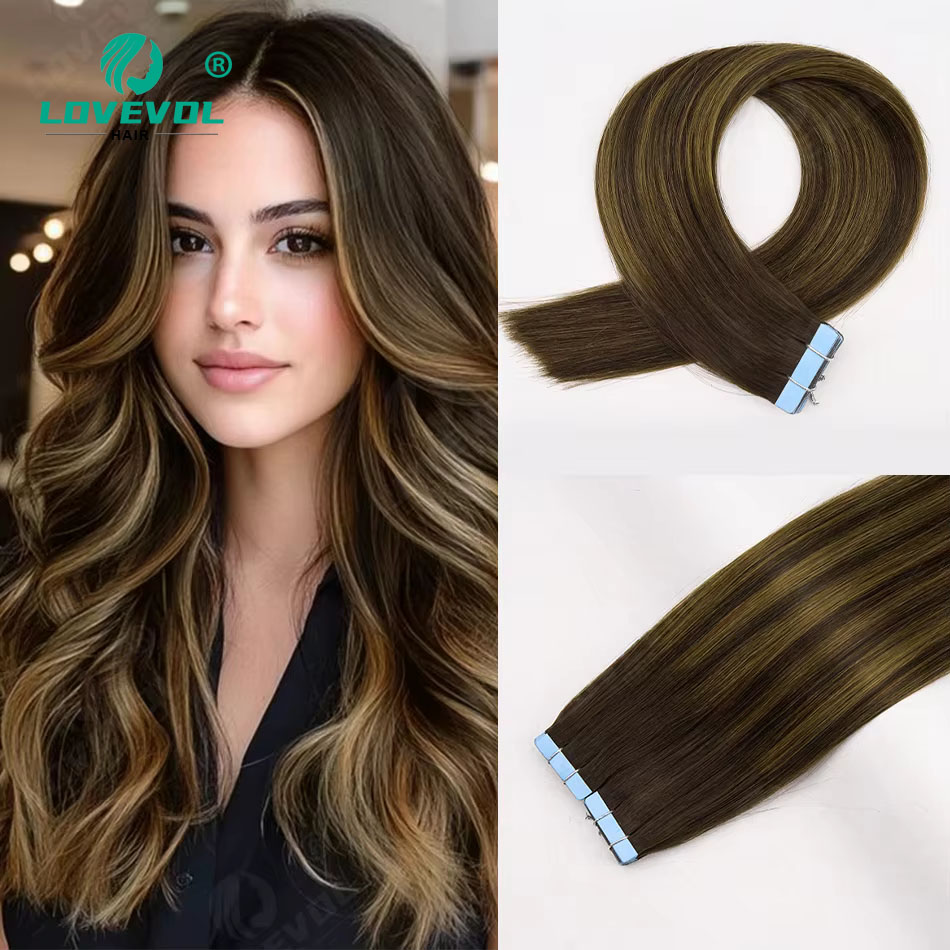 Invisible Tape In Extensions Real Hair - Ekstensi Rambut dengan Pita Perekat yang