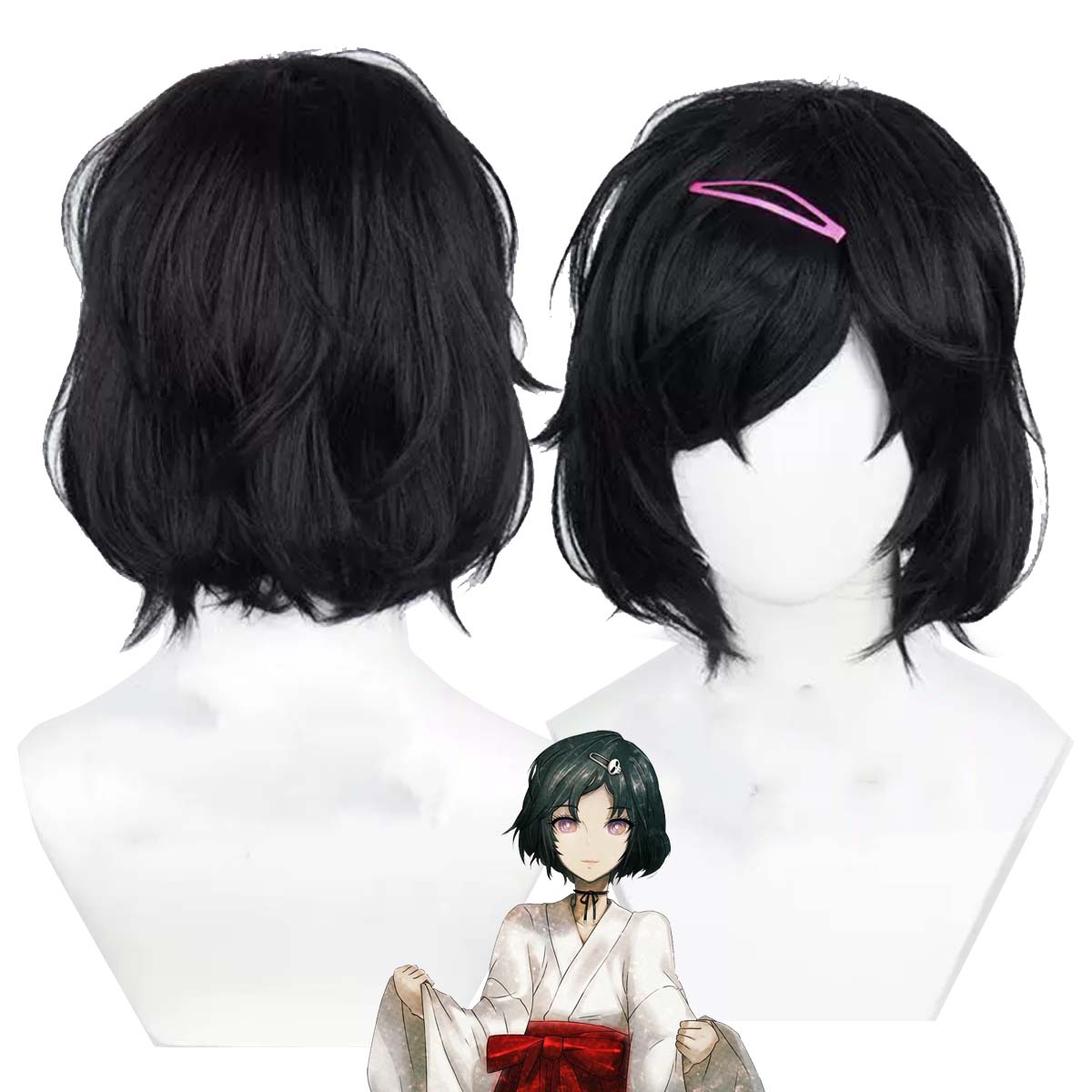 Synthetic Braided Wigs For Black Women - Wig Rambut Hitam Tahan Panas Wanita