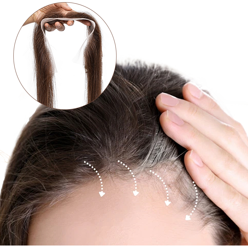 Invisible Tape In Extensions Real Hair - 2X13 Inci Renda Tanpa Klip Garis