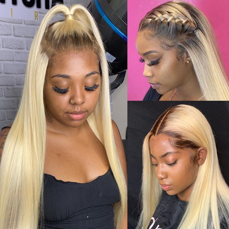 Wig Rambut Manusia Body Wave 1 - 613 Blonde Body Wave Lace Front Wig ulasan dan harga