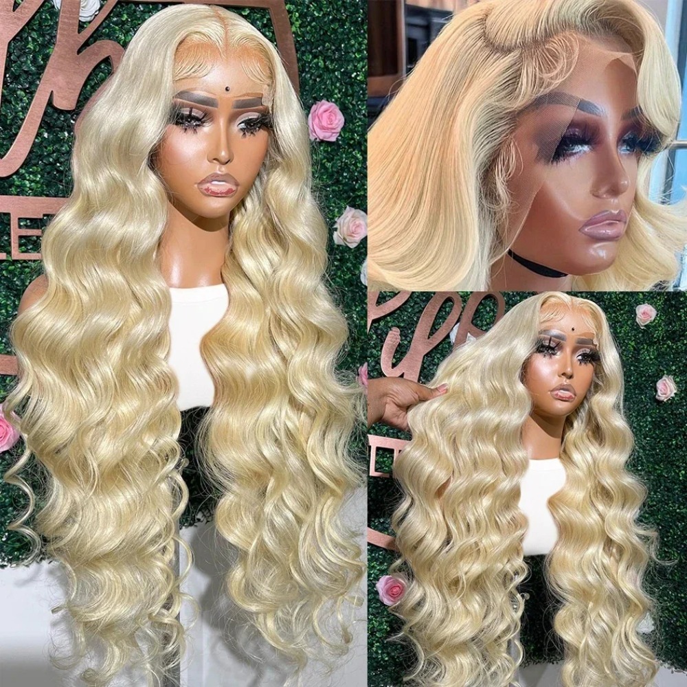 Wig Rambut Pirang 613 26-30 In - 613 Blonde Body Wave Lace Front Wig ulasan dan harga