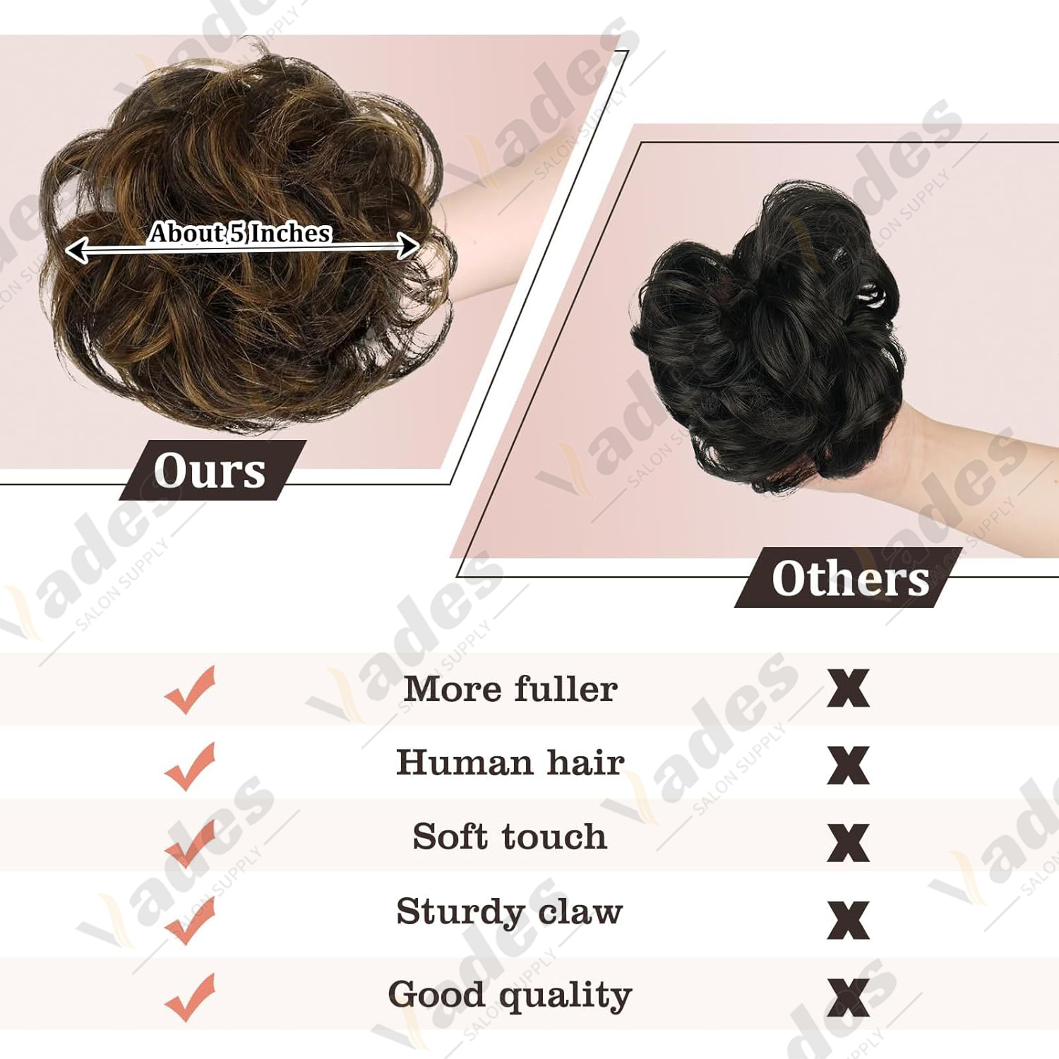 Klip Rambut Model Sanggul Bera - Claw Clip Messy Bun Hair Piece ulasan dan harga