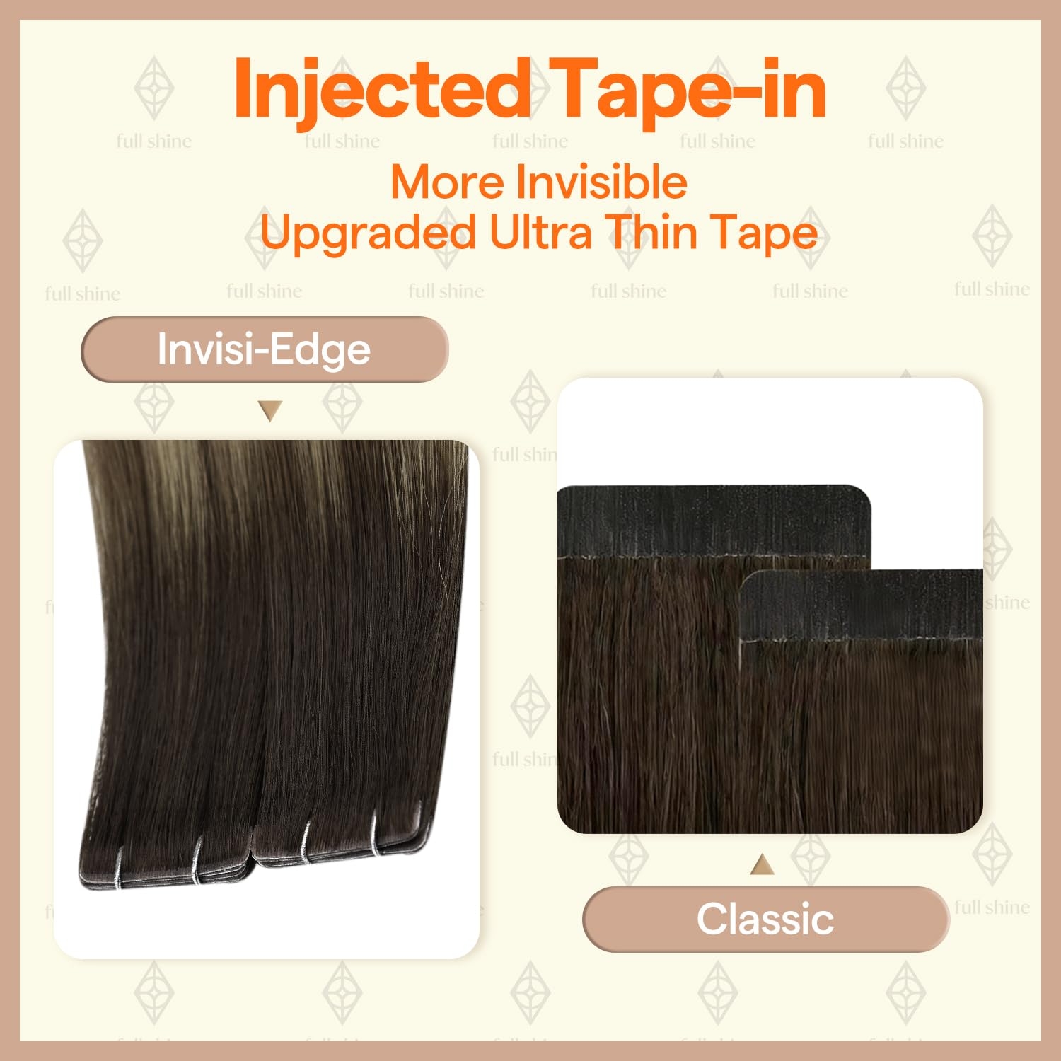 Ekstensi Rambut dengan Pita Su - Invisible Tape In Extensions Real Hair ulasan dan harga