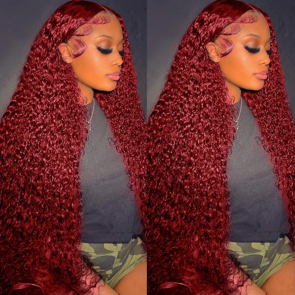 Wig rambut manusia warna burgu - Lace Front Wigs ulasan dan harga