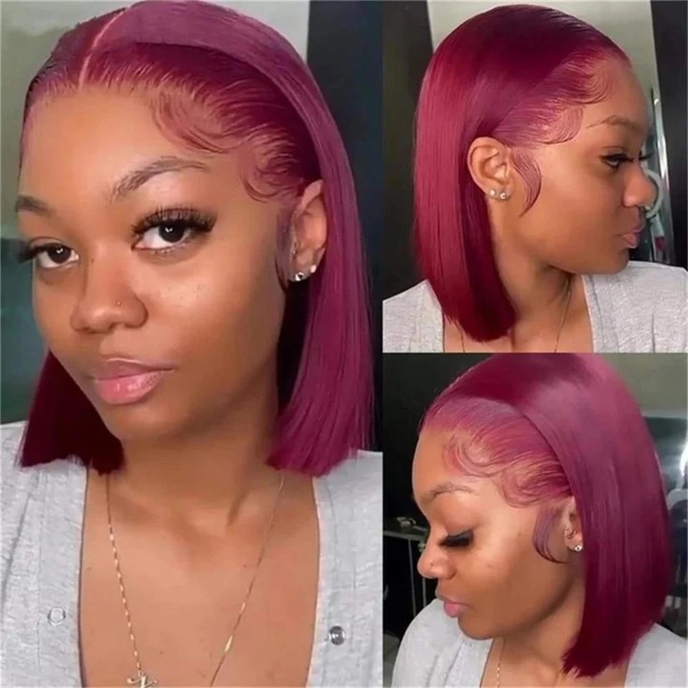 Wig Bob Pendek Rambut Asli War - Pre Parted 13X4 Lace Front Bob Wig ulasan dan harga