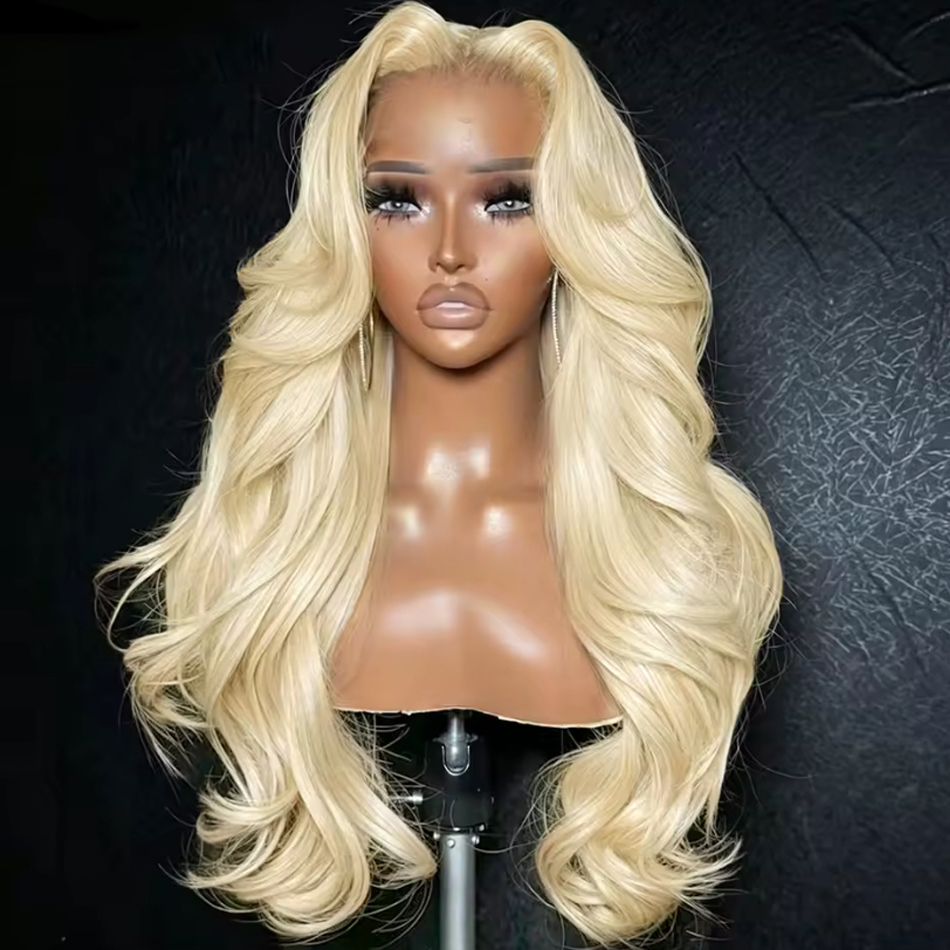 613 Wig Rambut Manusia Model L - 613 Blonde Body Wave Lace Front Wig ulasan dan harga