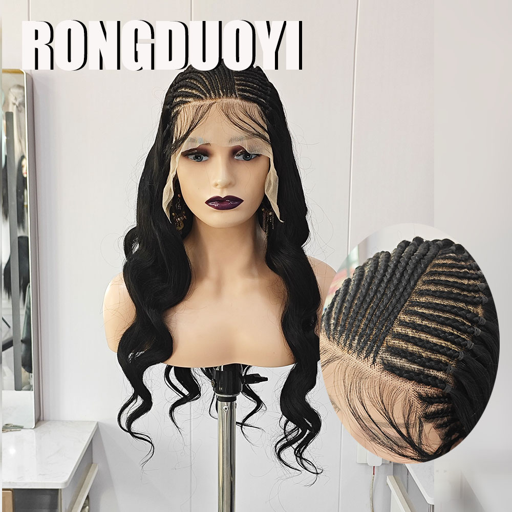 RONGDUOYI Wig Sintetis Kepang  - Synthetic Braided Wigs For Black Women ulasan dan harga
