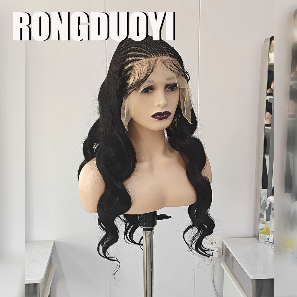 RONGDUOYI Wig Sintetis Kepang  - Synthetic Braided Wigs For Black Women ulasan dan harga